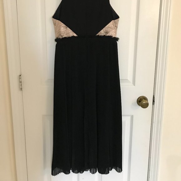 Anthropologie Gold/Black Geometric Cocktail Dress - Picture 5 of 6